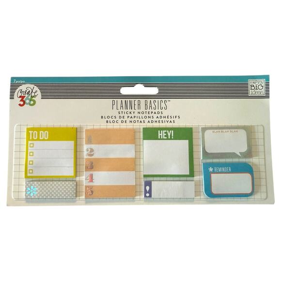 Create 365 Happy Planner 7 Piece Sticky Notepads NEW - Picture 1 of 2